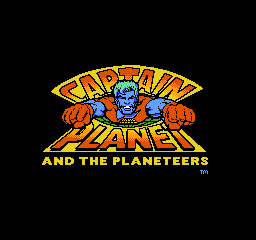 Captain Planet and the Planeteers title screen for NES